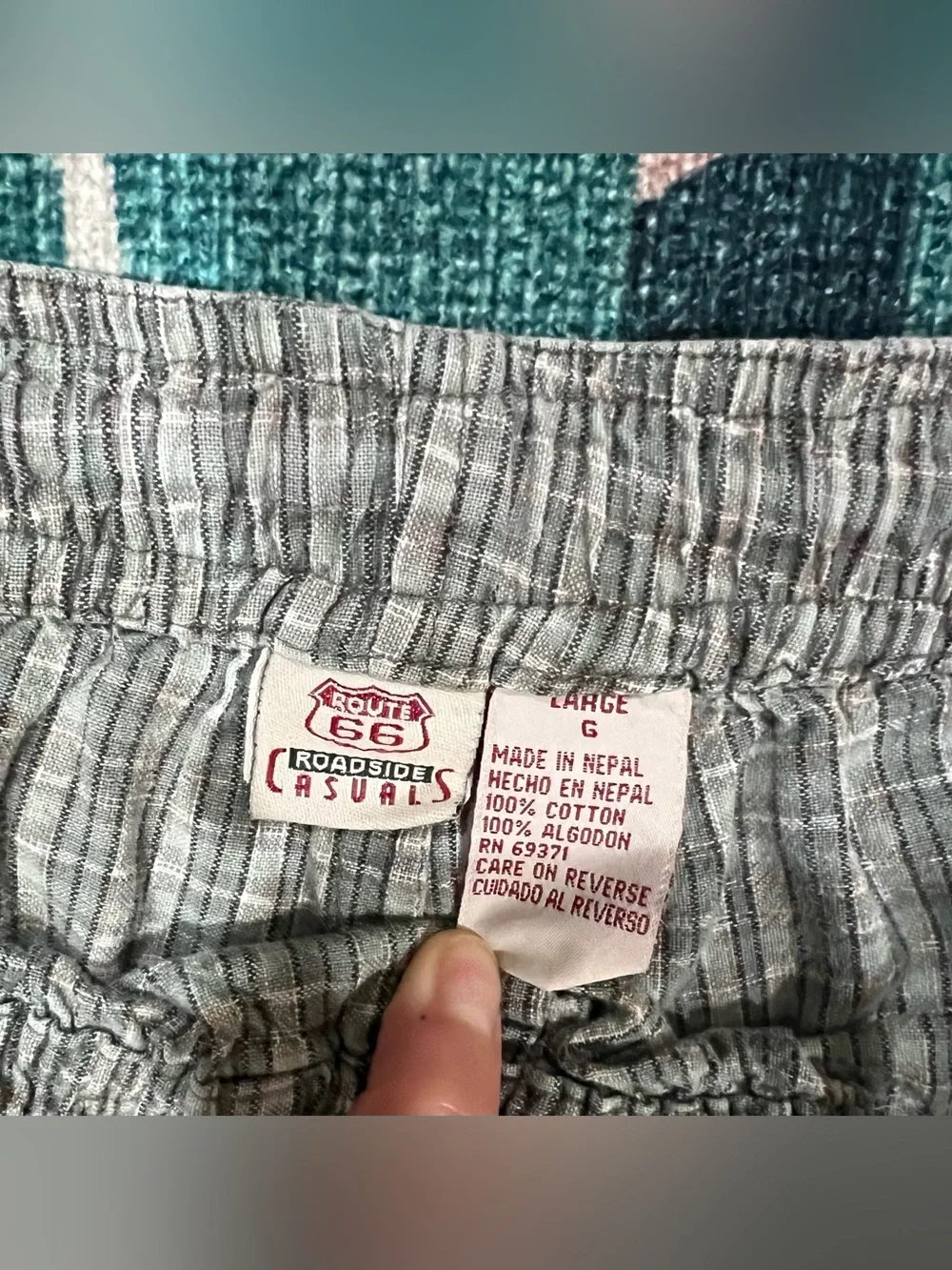 Vintage Route 66 Casuals Plaid Pocketed Drawstring Shorts